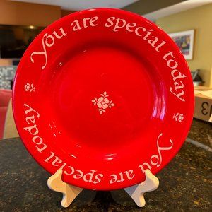 Vintage "You Are Special Today Red Plate"